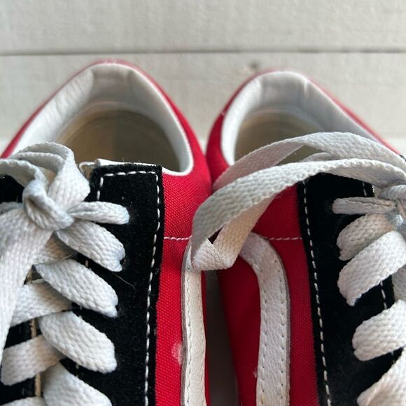 Vans Off The Wall Sole Print Red Black Unisex W8 M 6 Old Skool Sneaker Shoe - Picture 5 of 9